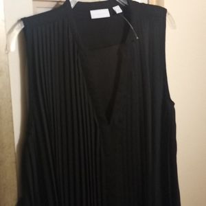 black folded over according like blouse